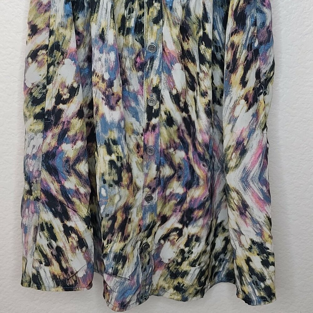 Mimi Chica Dress Juniors Medium Black Colorful Ombre Tie Dye Mini Casual Summer - Picture 8 of 12